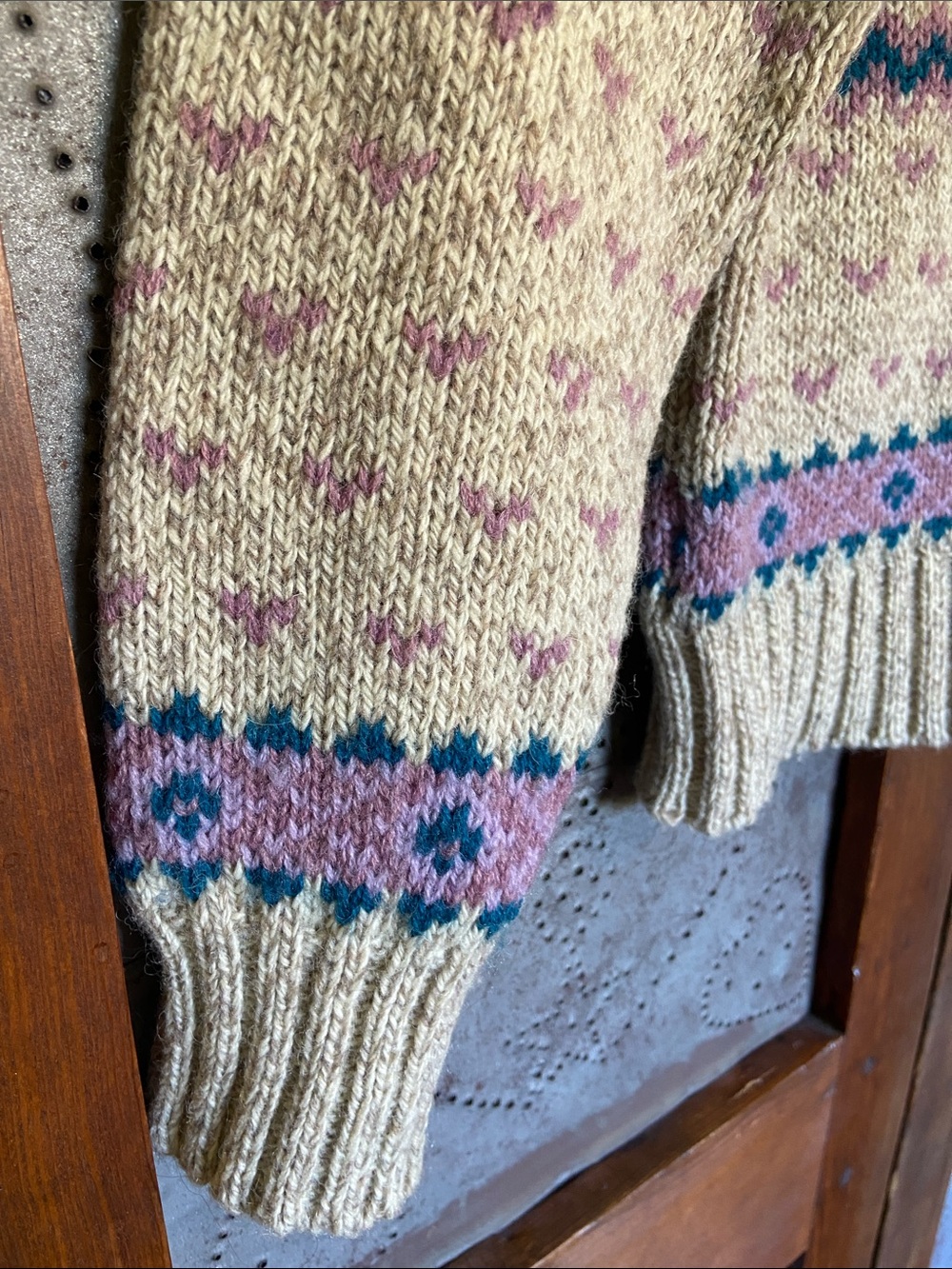 Super Rare Vintage Woolrich Sweater Fair Isle M - Picture 5 of 7